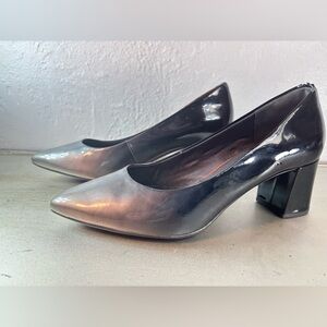 ROCKPORT Total Motion Salima Black to Silver Ombre Dress Pumps Size 8